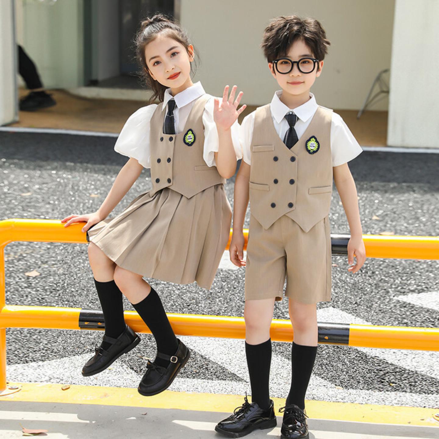 英伦风小学生校服套装儿童毕业