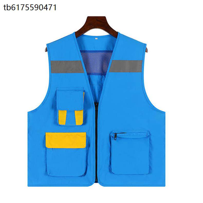 同城急送闪送员马甲反光外卖跑腿工作服定制logo多口袋代驾马甲男