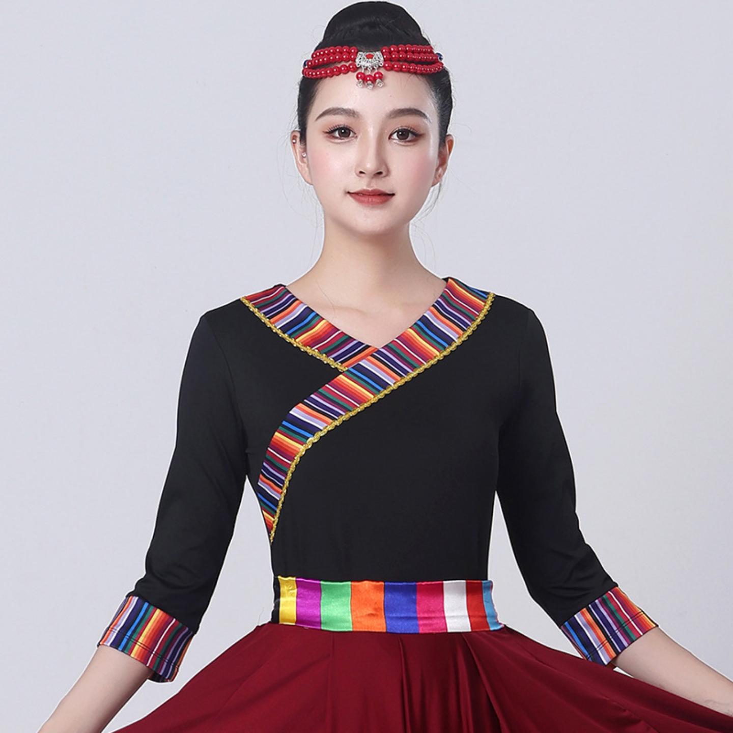 民族风藏族舞蹈服装女舞台演出
