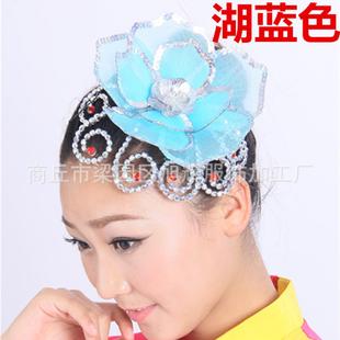 民族舞蹈古典舞蹈头花秧歌舞蹈头饰演出头饰扇子舞蹈头饰