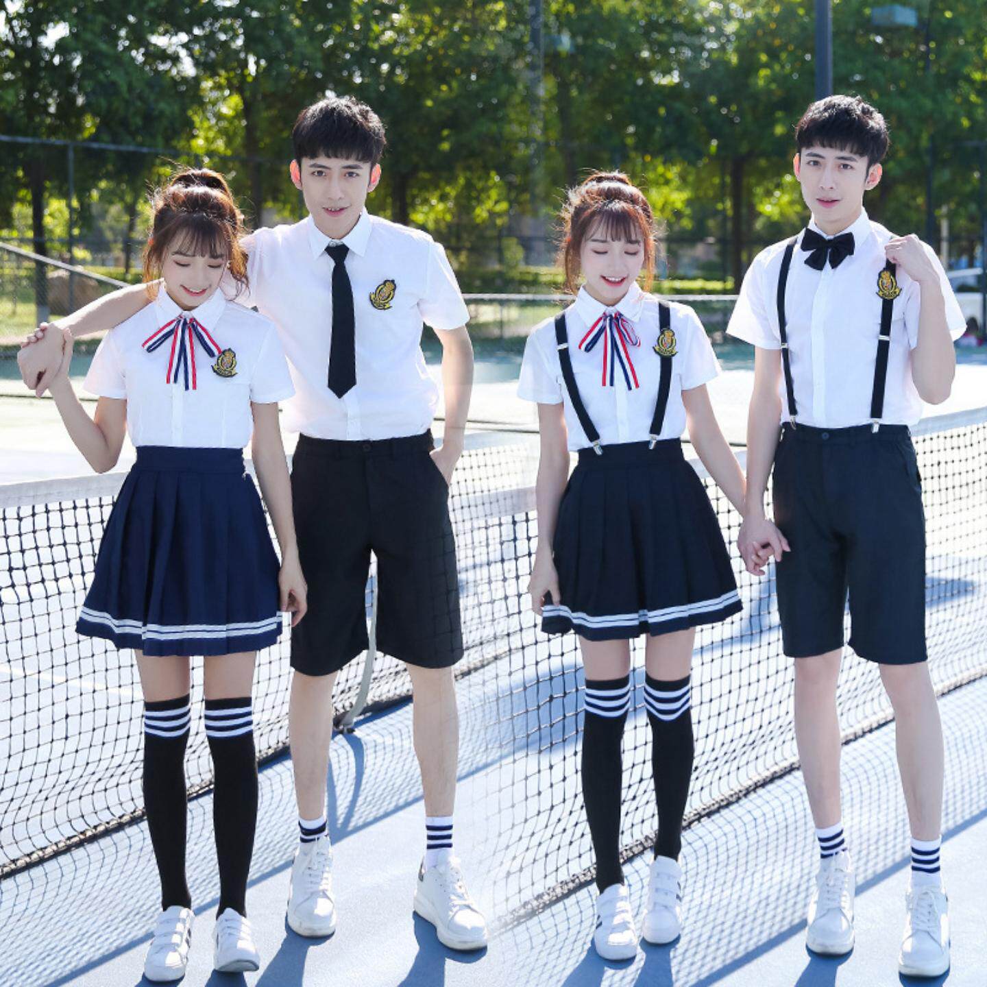 【加十分】初高中学生校服日韩学院风夏季新款班服制服一件棉