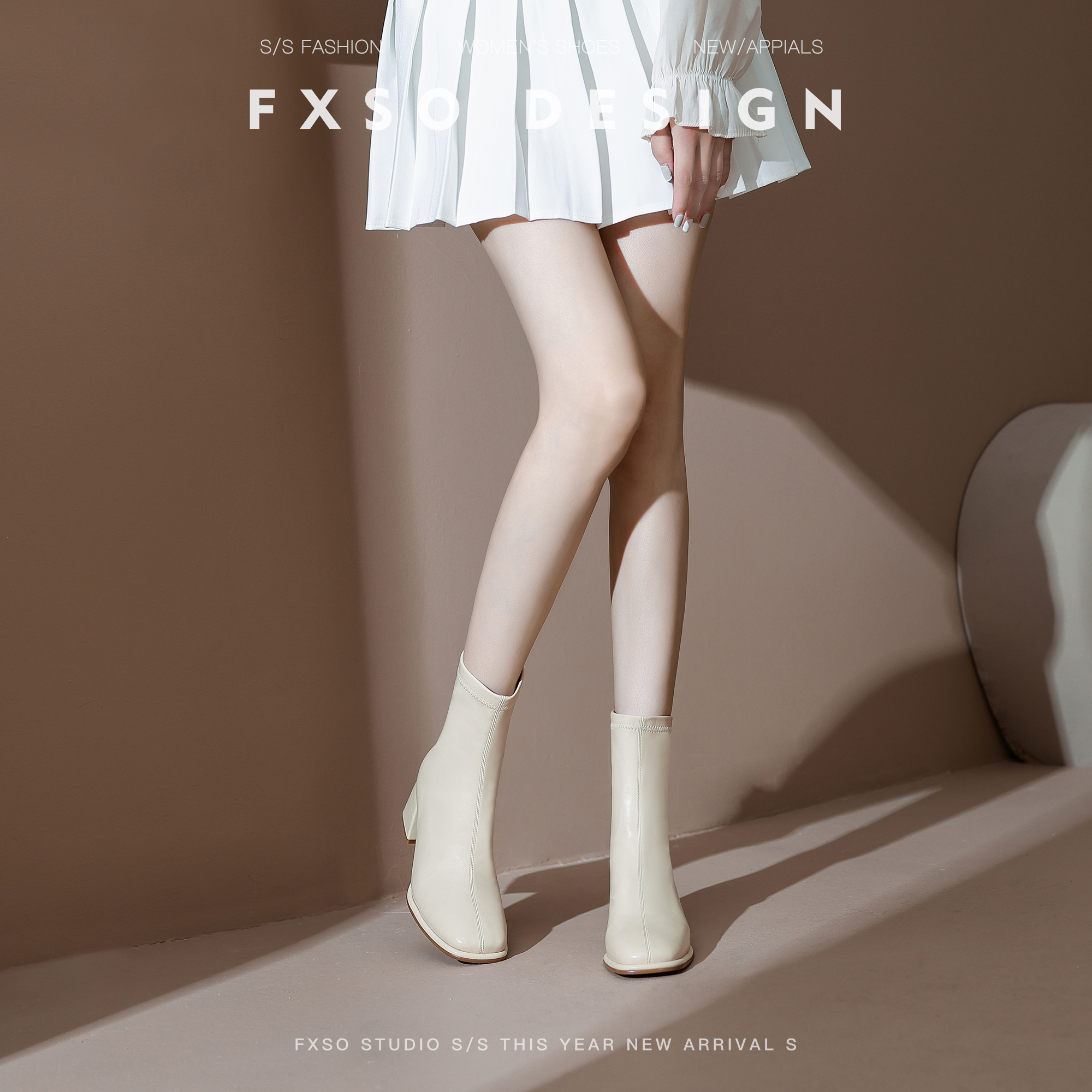 FXSO瘦瘦靴单靴粗跟现货，秒发