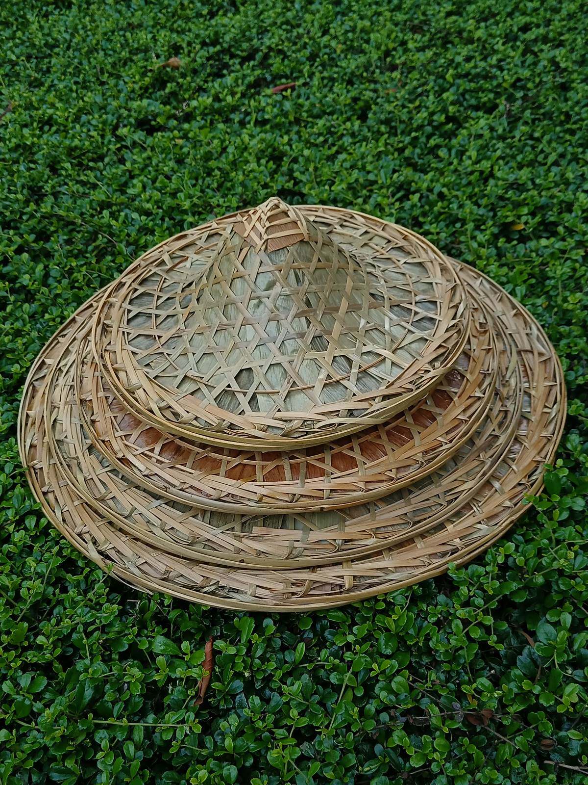 古风侠客古装武侠装饰老式防晒竹编草帽竹帽斗笠舞蹈演出道具汉服