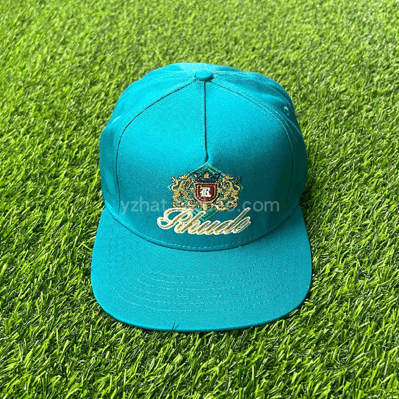 rhude 23ss cap black平沿黑色棒球帽休闲通用刺绣棉帽子男款夏季