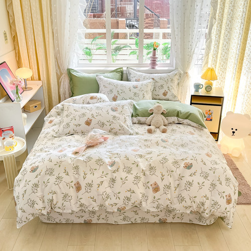 远梦纯棉四件套全棉被套床笠款