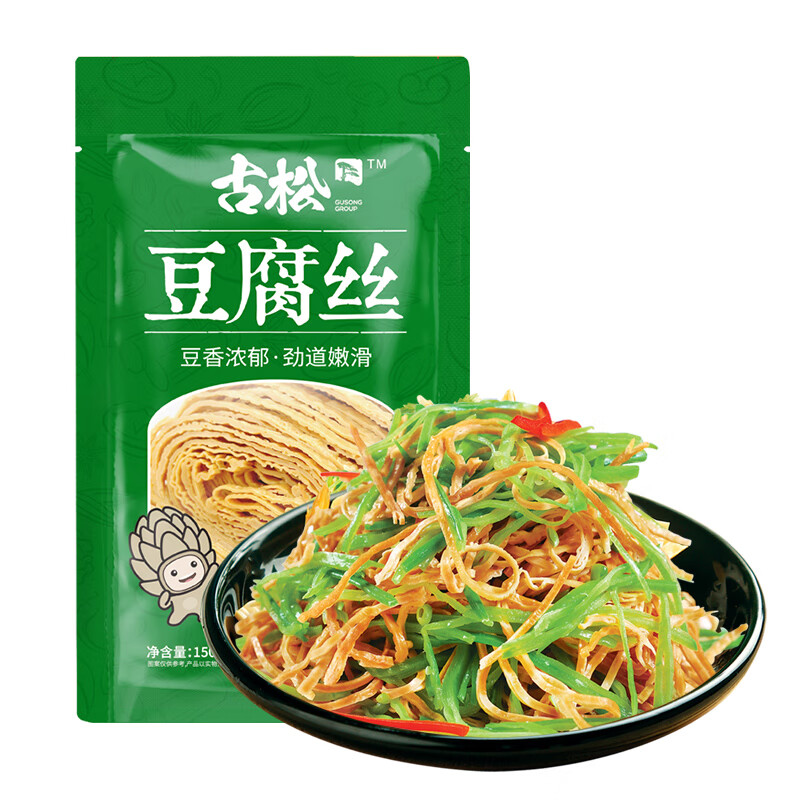 古松豆腐丝150g 云丝千张豆腐皮腐竹豆制品图片