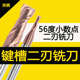 玛柏56度小数点2刃铣刀钨钢合金键槽涂层平底刀立铣刀CNC数控刀具
