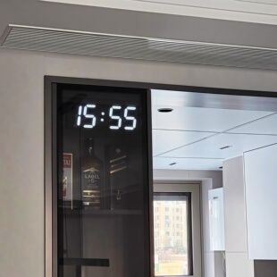 玻璃酒柜led数字时钟家用客厅高级感创意3D电子时钟摆件挂表装饰