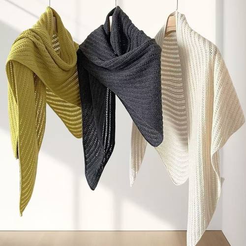 【北极绒三角巾！】韩版秋冬针织围巾女披肩两用时尚百搭保暖围脖