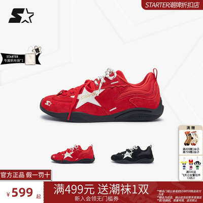 STARTER赛车鞋女鞋秋红色鞋子休闲鞋女款2025新款运动鞋男德训鞋