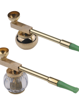 两用铜质金属水烟斗 便携式烟杆水过滤可清洗烟壶