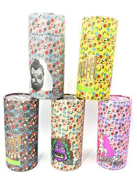 110*43MM喇叭管便携式塑料带盖密封管防潮收纳纸包装纸