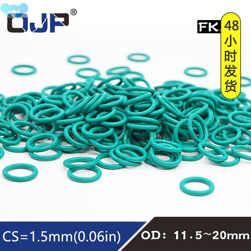 10PC/lot Rubber Ring Green FKM O rings Seals CS 1.5mm11.5跨