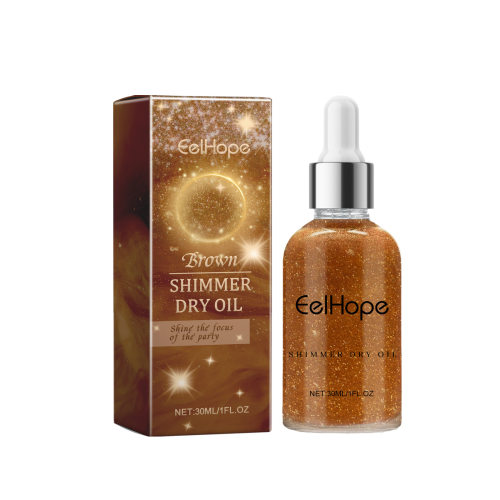 Brown Party Body Glitter Oil moisturizes Shimmering