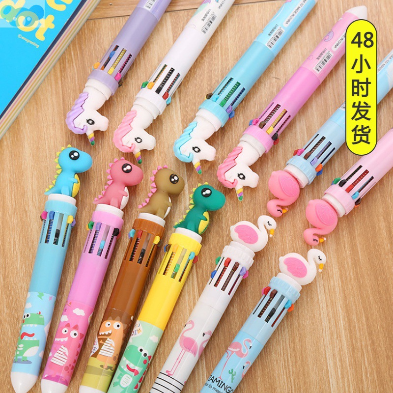 Ballpoint pen pressed stationery ten colours圆珠笔按压式1