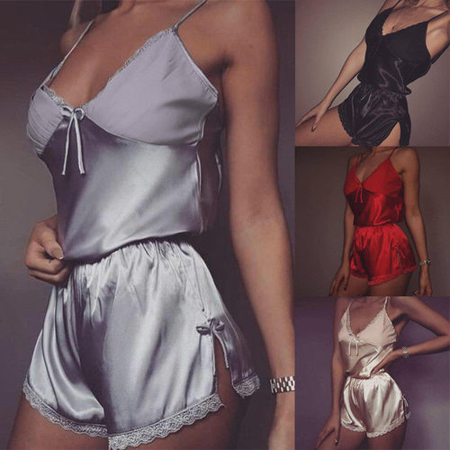 Waist Shorts 2Pcs Nightwear Pajamas Comfy Lady Outfits
