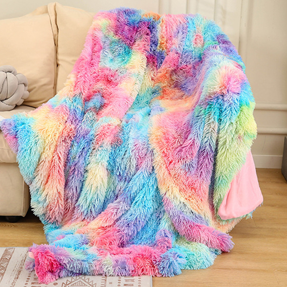 Woolen blanket winter double sofa blankets 双层长绒毯保暖毯