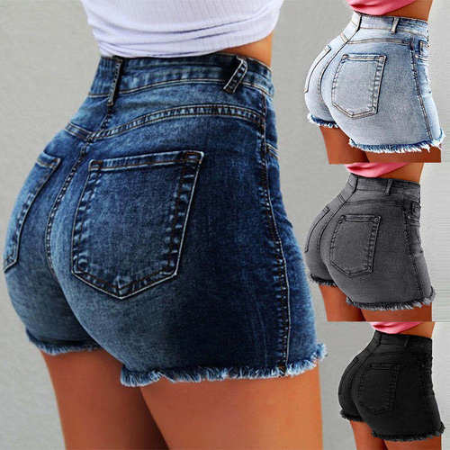ladies stylish jeans short pants high waist shorts for women