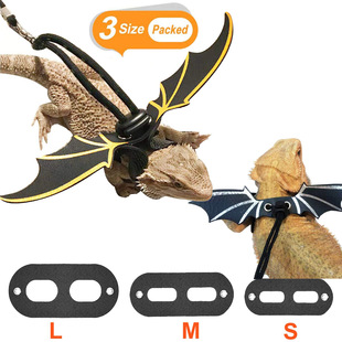 pet strap leash chest Lizard wing outing reptile leather