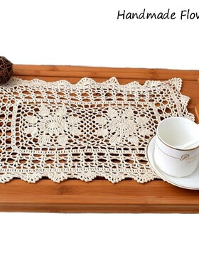 New cotton table place mat pad cloth crochet coffee跨境