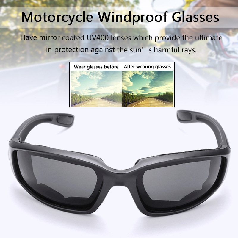 1pc Black Outdoor Dustproof Windproof Glasses Eyewear For跨