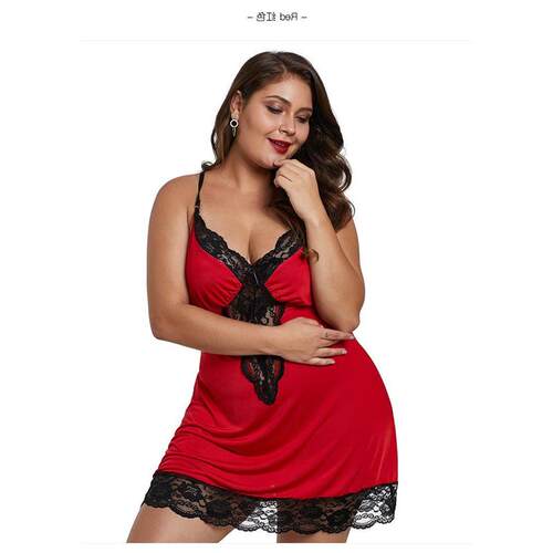 Nightdress lace sling icy silk women interesting pajamas冰丝