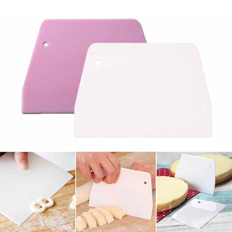 2Pcs Dough Scraper Food Safe Plastic Pastry Cutter Bowl跨境