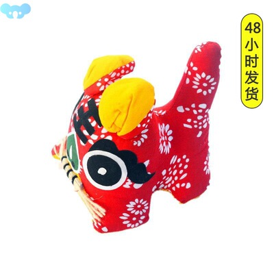 Cloth tiger Chinese style folk handicraft toy small gift跨境