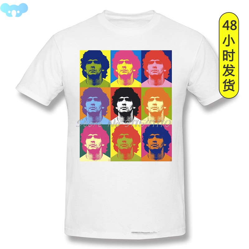 Warhol Men Leisure Loose TShirt Diego Armando Maradona
