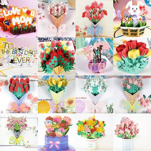 3D Pop Up Engagement Cards Lovers Wedding Invitation Greetin