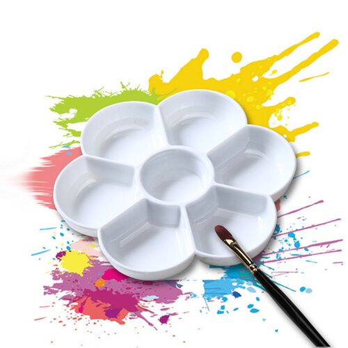 7 Holes Palette High Quality Acrylic Gouache Watercolor跨境