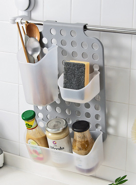 Non-perforated cabinet kitchen storage rack bathroom wall