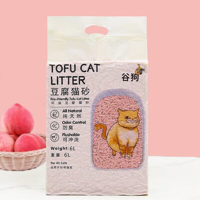 Tofu cat litter 6L deodorant, odor and dust-free pet cat猫砂