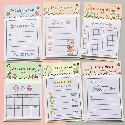 30 Sheets Sunny Day Weekly Plan To Do List Sticky Note Memo