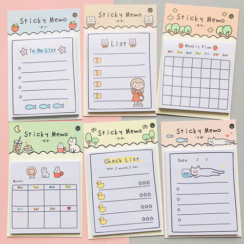 30 Sheets Sunny Day Weekly Plan To Do List Sticky Note Memo