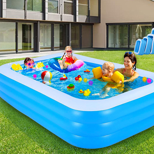 New 3 Layers PVC Inflatable Outdoor Foldable Swimming Pool C