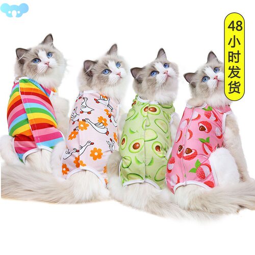 Printing Cat Sterilization Suit Anti-licking Surgery After跨