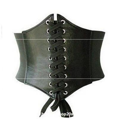 Fashion Women Waist Belt Ladies Leather Belts Slim Black