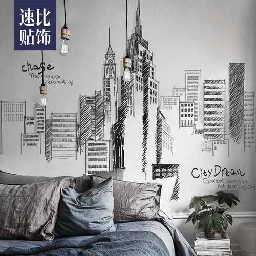 sticker bedroom decoration self-adhesive 3d wall wallpaper