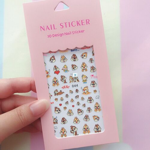 Stitch Donald Duck Girl Heart Cartoon Cute Nail Sticker