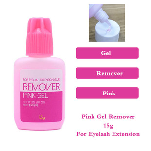 1 Bottle Remover for Eyelash Extensions Glue Clear Pink Gel