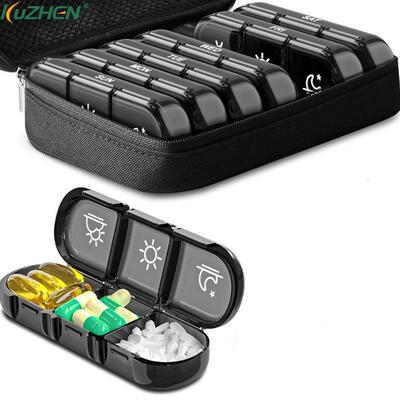 Pill Box 7 Days Organizer 21Grids 3 Times One Day Portable