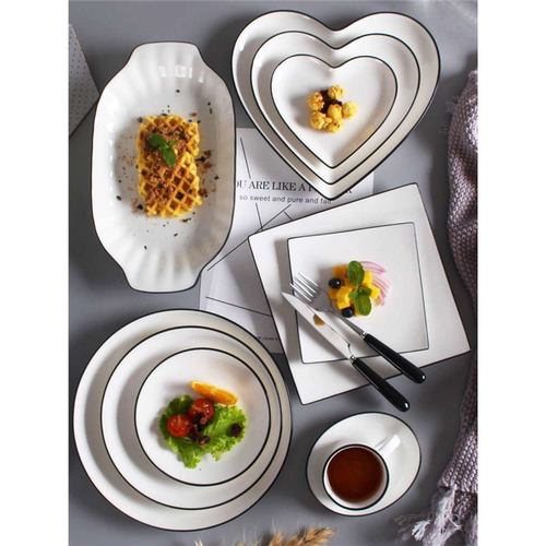 Japanese ceramic plates dish tray disc tableware set