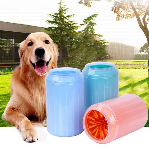 S/M/L Portable Cat Dog Paw Washing Silicone Brush Cup Pet跨