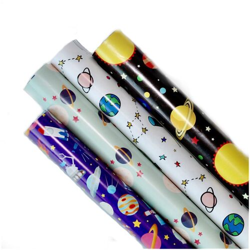 baby wrapping paper space gift box wrapper birthday跨境1