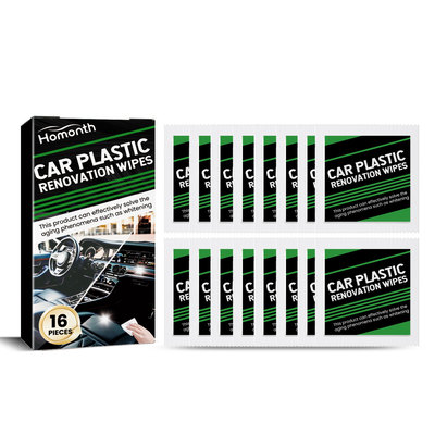 Car plastic refurbishment wipes decontamination