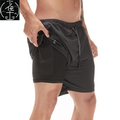 Running Shorts Men 2in1 Quick Dry GYM运动裤Sport Short Pants