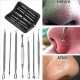 set Remover Stainless Acne 7pcs Pimple Facial Spot Extractor