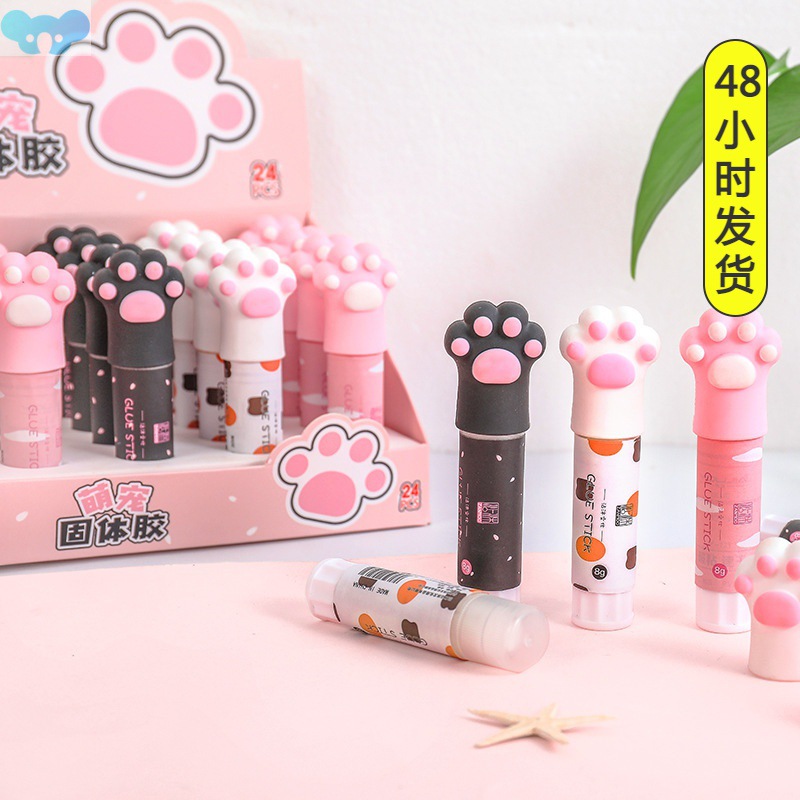 Kawaii Cat Claw Solid Glue Stick Strong Adhesive Pen Shape跨