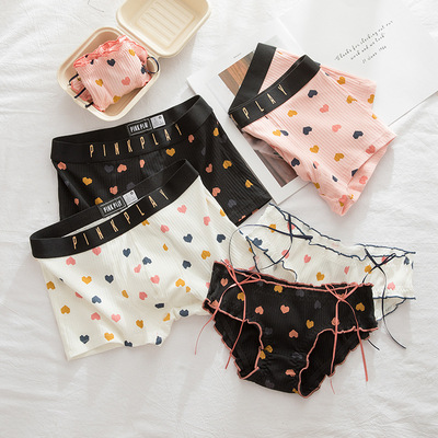 Couples underwear cotton  mens boxer women underwear briefs
